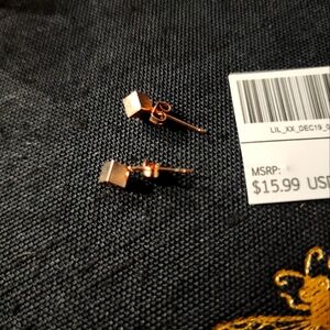 Earfleek Cubist Goldtone Earrings